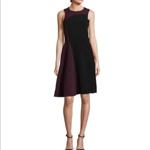 NWT Parker Maroon burgundy and Black Dress